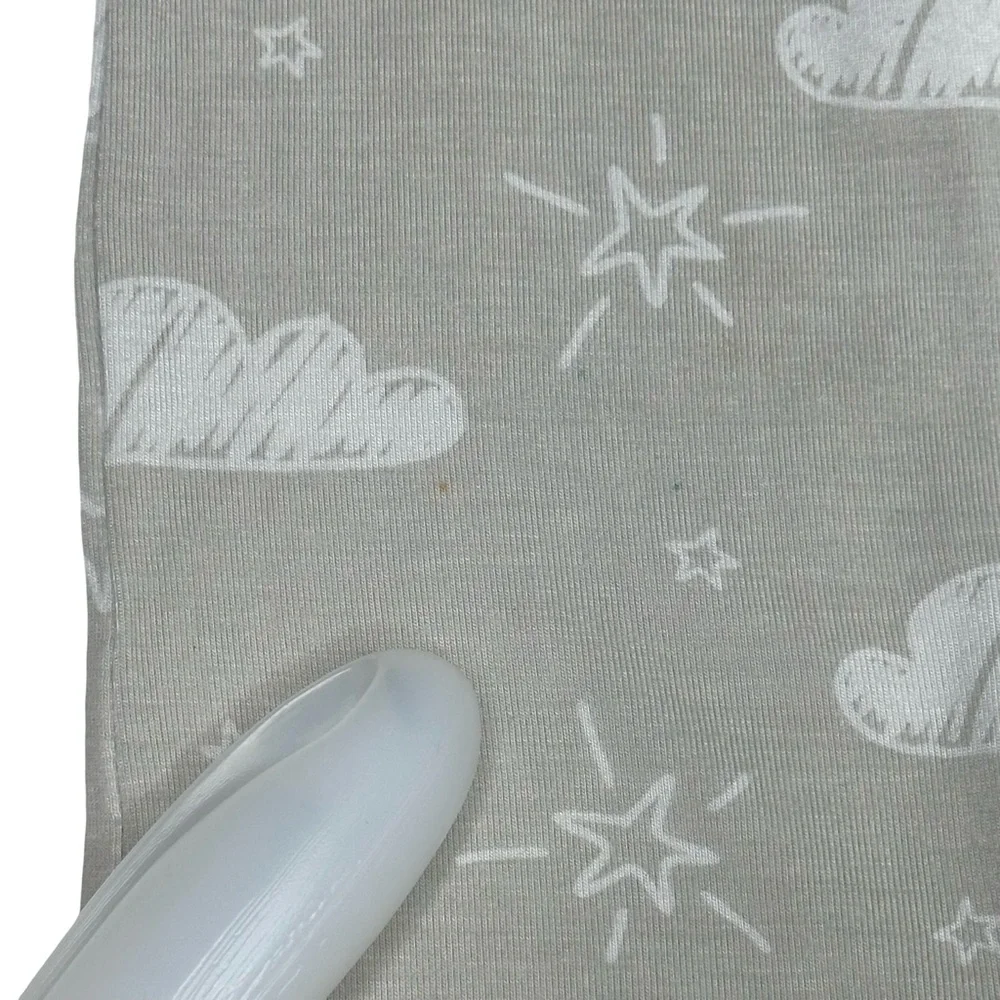 Little Sleepies OG HTF Grey‎ Clouds and Stars Zippy
